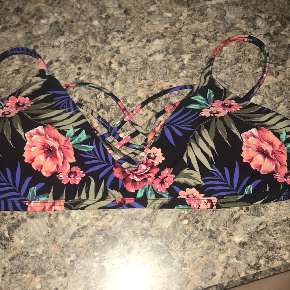 floral bikini top